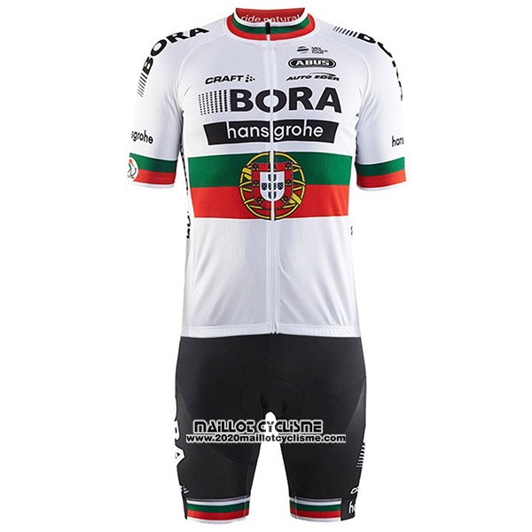 2017 Maillot Ciclismo Bora Champion Portogallo Manches Courtes et Cuissard